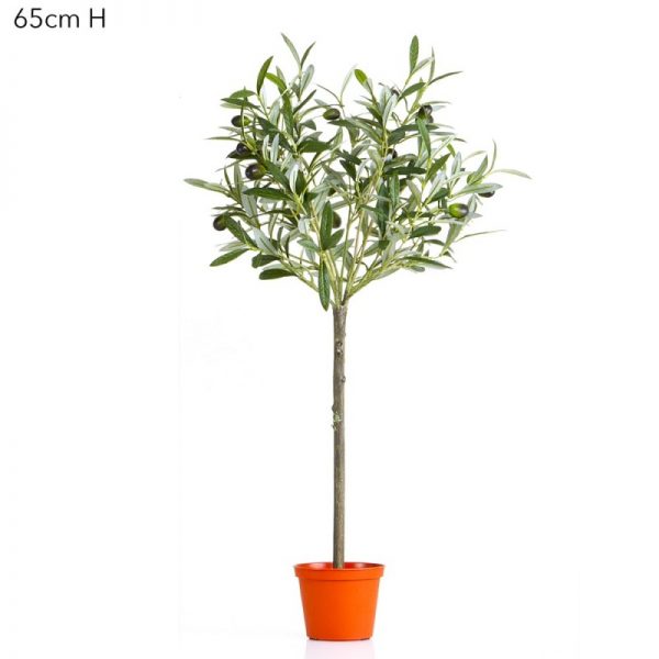 Artificial Olive Tree 65cm with fruit on natural stem