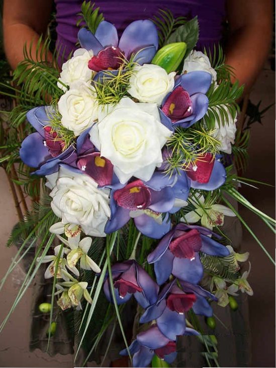 artificial wedding flowers Cascading-Style-Bouquet