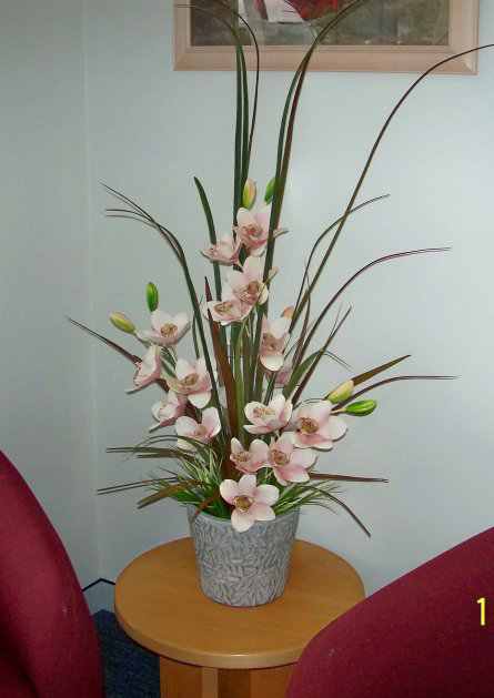 Artificial Cymbidium Orchids pale pink