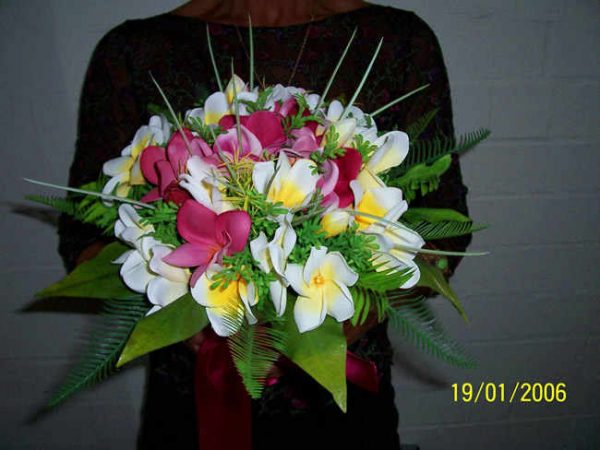 Tropical Frangipani Posy Bouquet