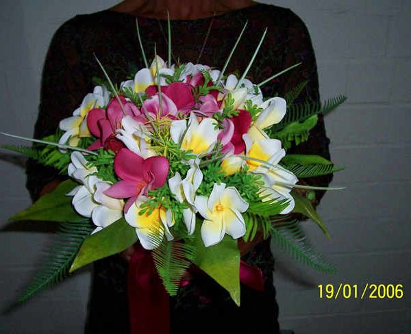 Tropical Frangipani Posy Bouquet