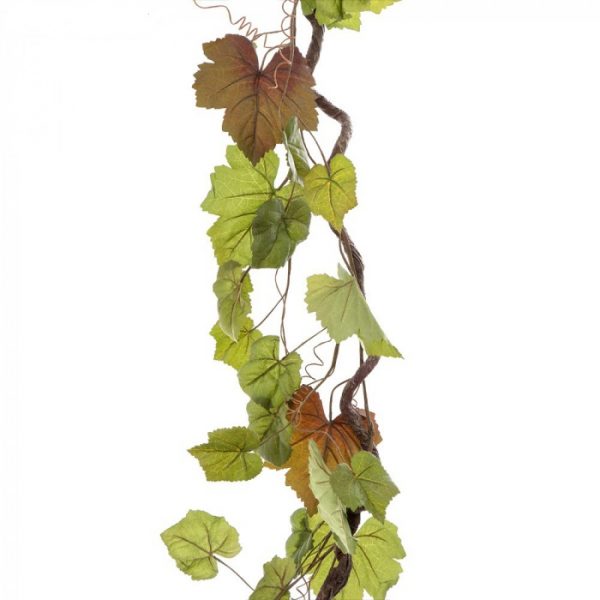 Artificial Grapevine Garland 150cm - realistic leaves - flexible vine