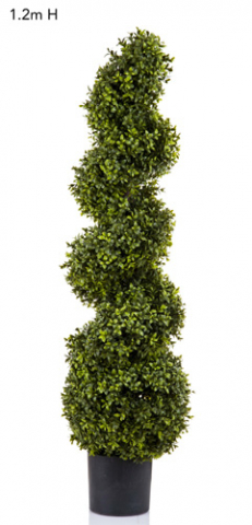 Boxwood Spiral Tree 120cm – Artificial Topiary plant natural timber